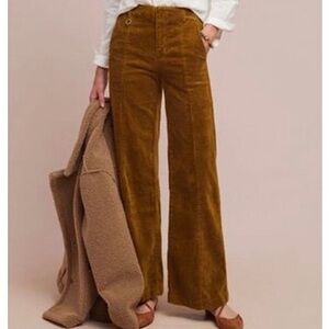 Anthropologie Ett:twa Wide Leg Corduroy Trouser Pant 70s Retro Vintage 32